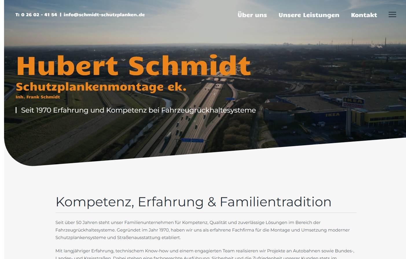 Schmidt - Schutzplankenmontage